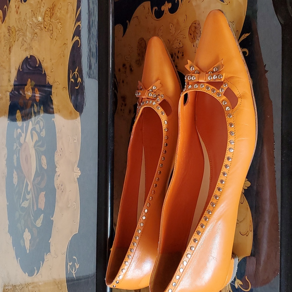 Prada Studded Leather Flats - Picture 5 of 10